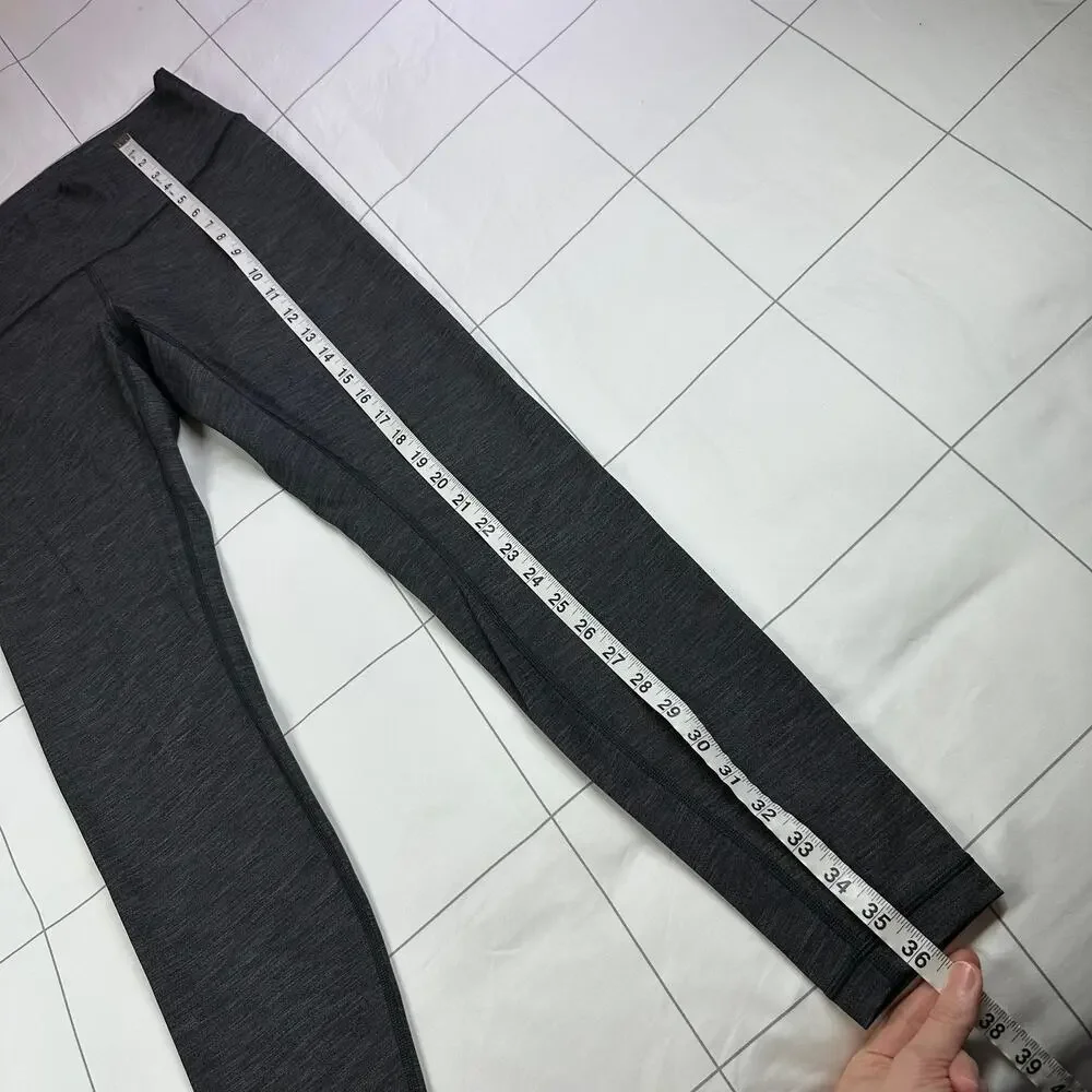 Lululemon Leggings Womens 8 Gray Wunder Under Hi Rise Brushed 28